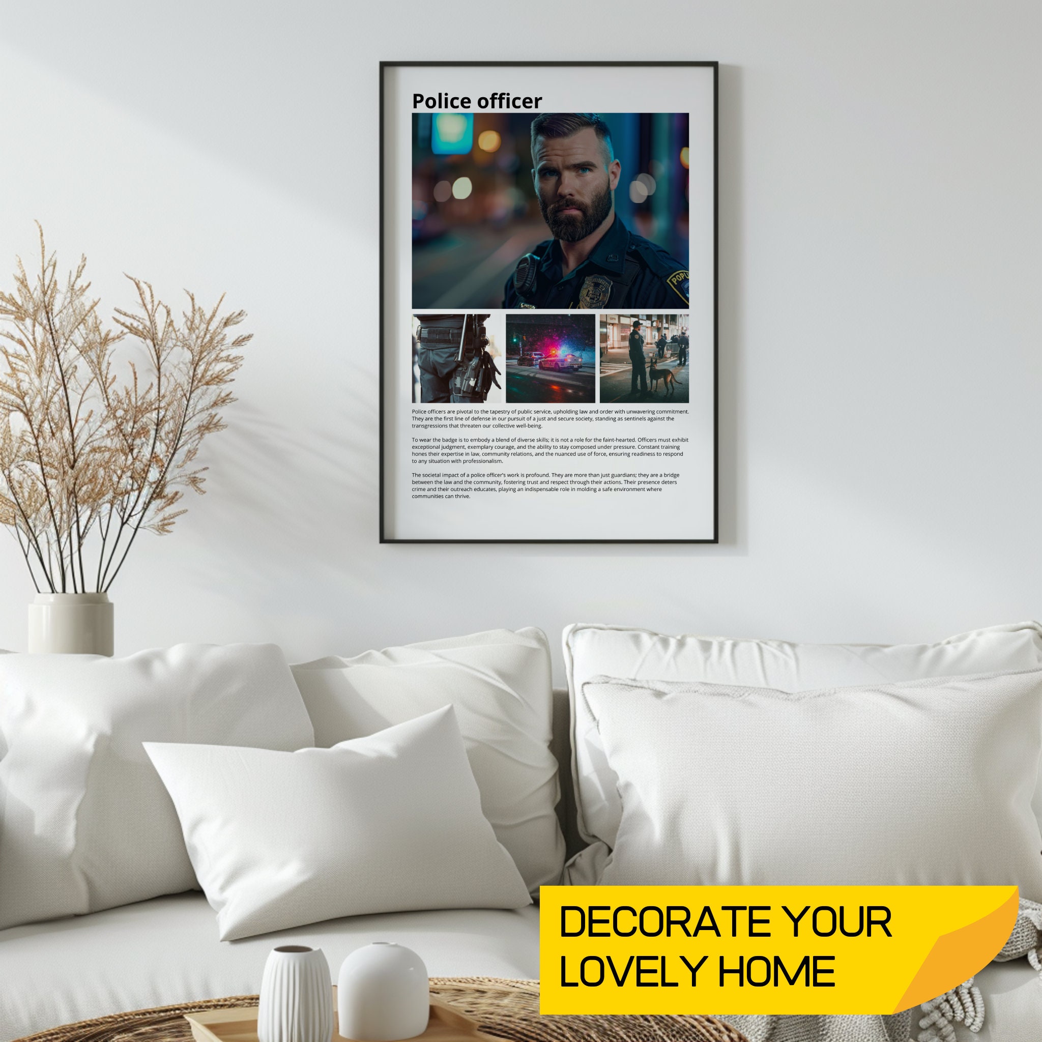 Police Print, Police Poster, Police Wall Art, Police Gift, Police ...