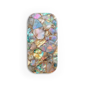 Phone Grip Featuring Mother of Pearl Opal And Gold Compatible with Samsung and iPhone Phone Cases Samsung S24 Ultra iPhone 15 Pro Max
