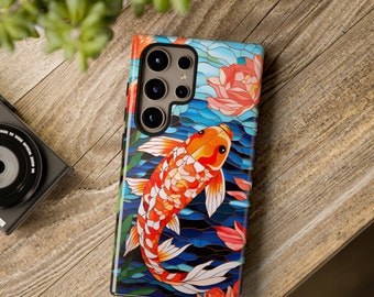 Bunter Koi Fisch robuste Handyhülle, iPhone 15 Hülle, Samsung s24 Hülle, Samsung Gehäuse. S24 Hülle iPhone 13 Hülle