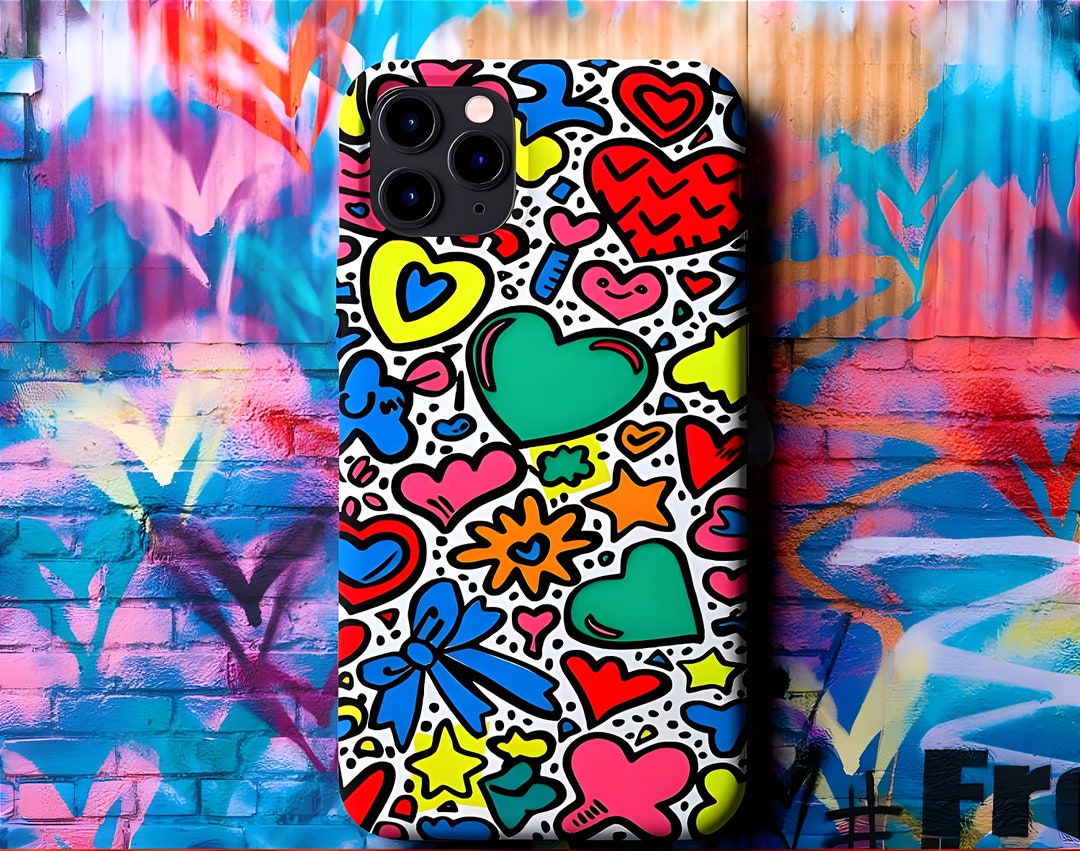 Bold Hearts Keith Haring Inspired Tough Case, S24 Casing and Matte ...