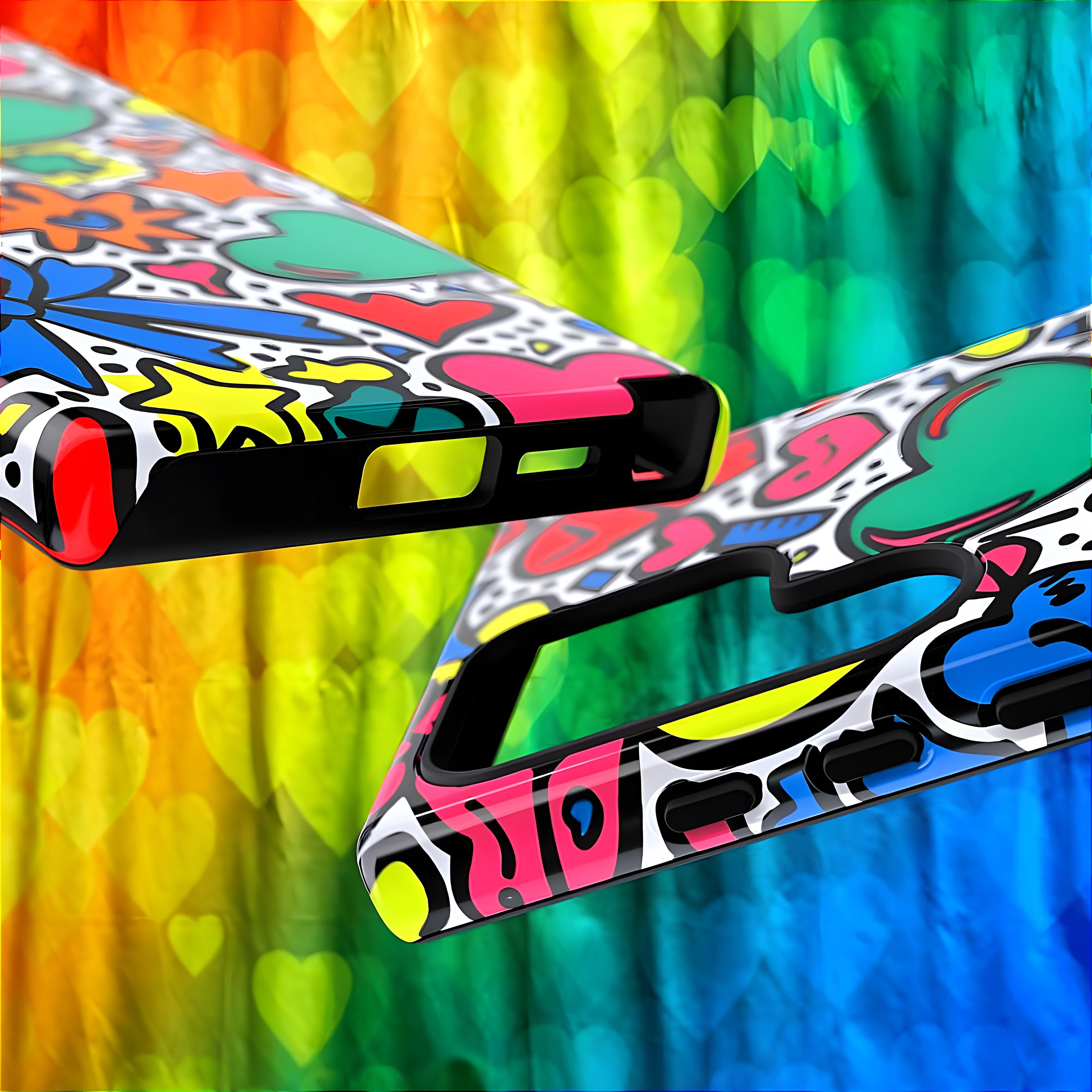 Bold Hearts Keith Haring Inspired Tough Case, S24 Casing and Matte ...
