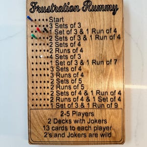 Juego de mesa de madera Frustration Rummy
