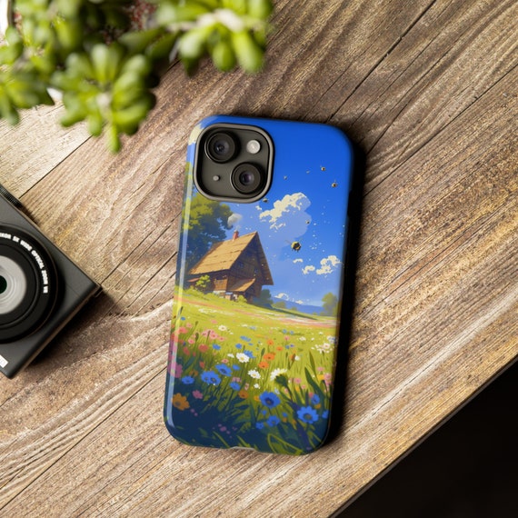 Cute Anime Bumble Bee Iphone/android Cell Phone Case | Kawaii Flower Case |  Dual Layer Tough Protective Case - Etsy