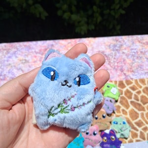 Clearance Handmade Plush Sale – 50% Off Fantasy, Animal, and Pokémon-Inspired Plushies – Bulbasaur, Pikachu, Cats and Moon Bunnies