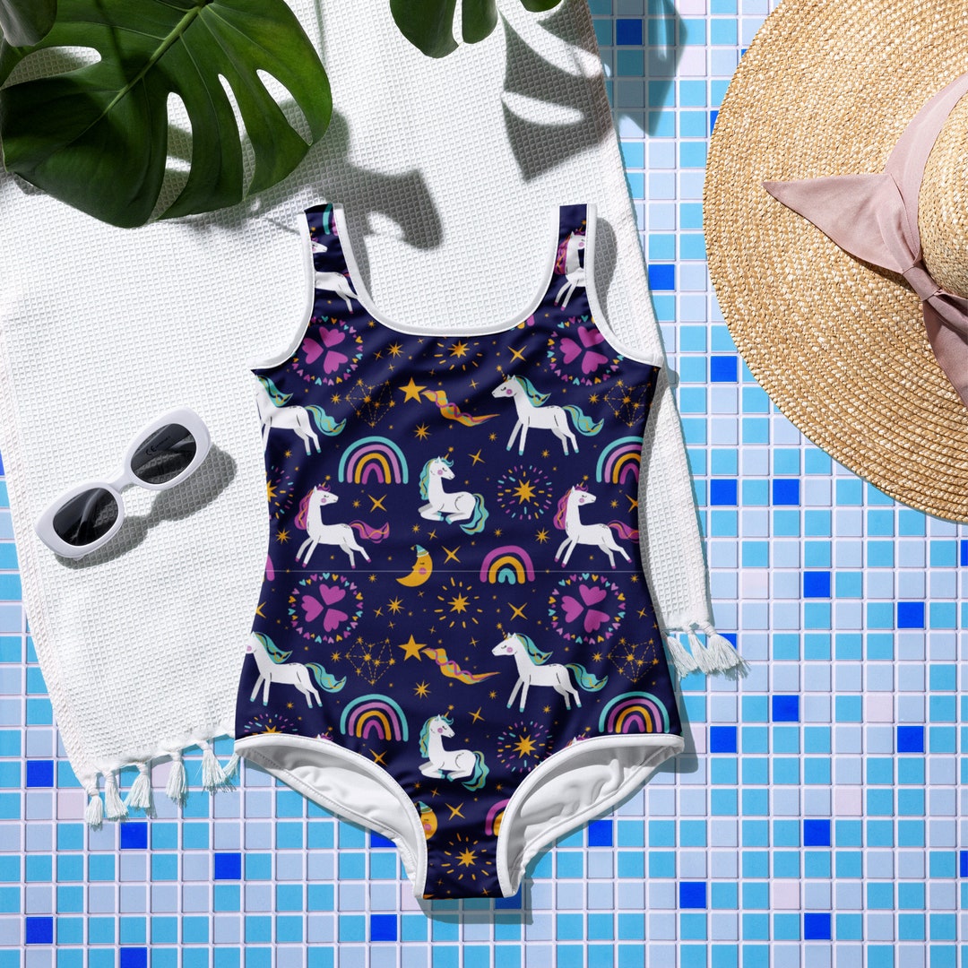 Unicorn Rainbow Teen Youth Kids Swimsuit - Etsy