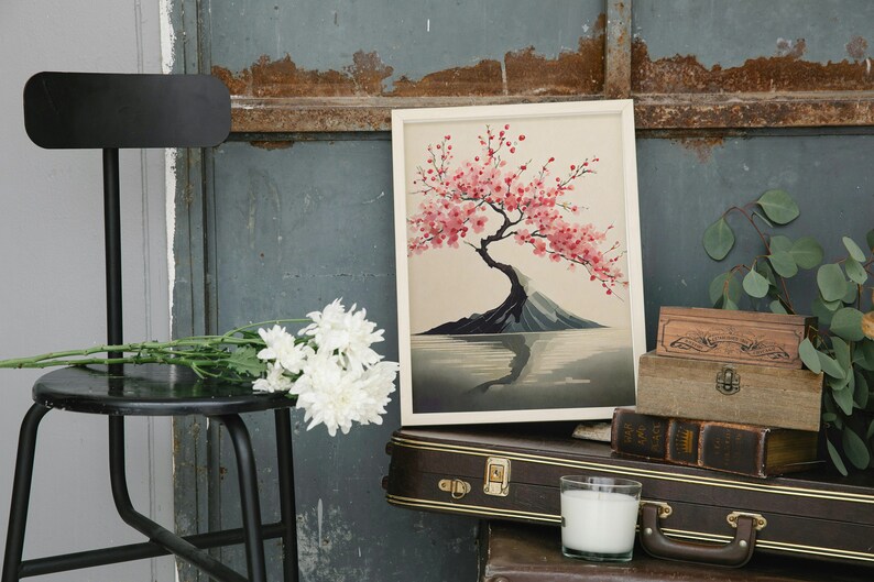 Image showcasing Japandi Printable Decor, 3-piece Set in Sage Green, Home Decor ...