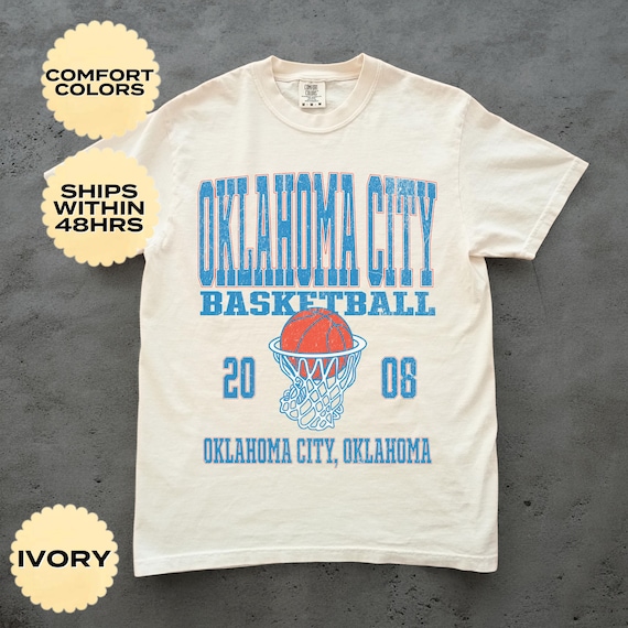 Vintage Comfort Colors Oklahoma City Basketball Shirt, Basketball Game Day T Shirt, Oklahoma City Basketball Fan Tee Gift