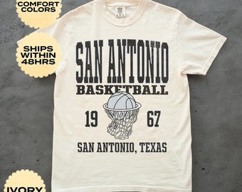 San Antonio baskettröja i vintage-stil, basketmatchdag, basketfanatiker, gåva