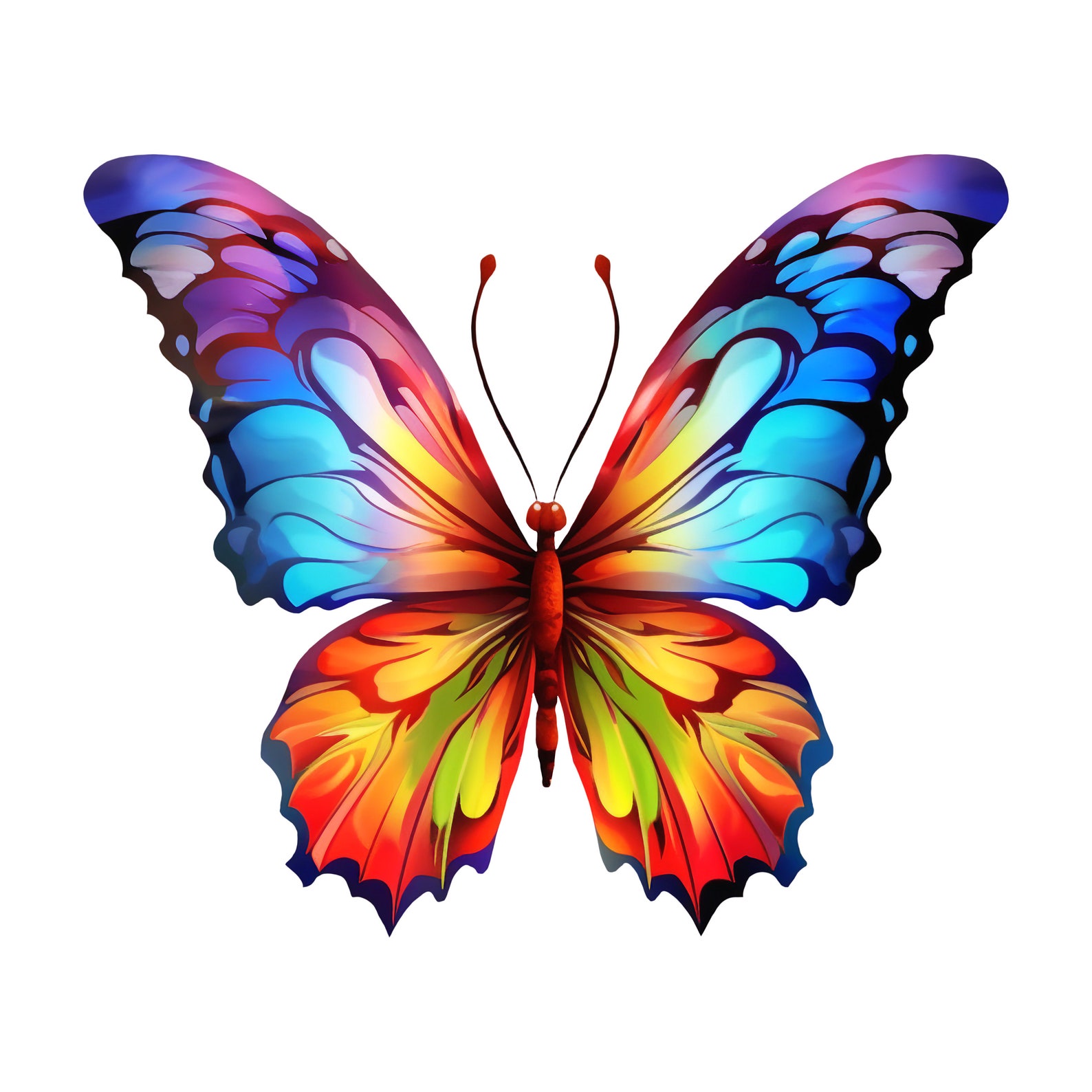 Butterflies, Digital Download, Printable Image, Butterfly Clipart, High ...