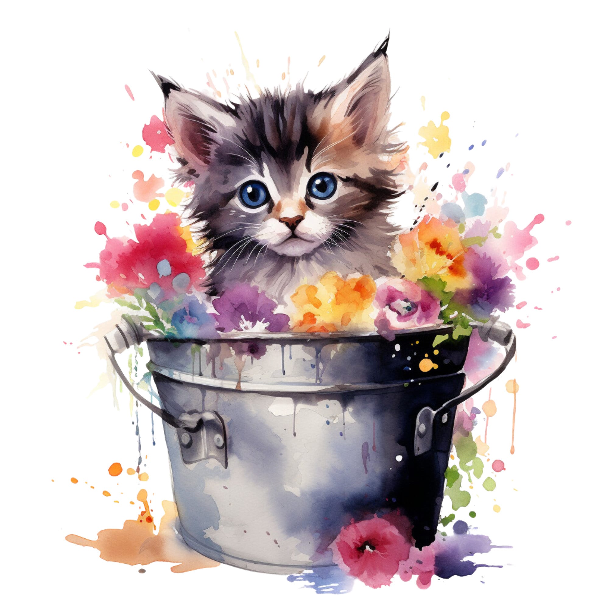 Cute Kitten, Kitten, Digital Download, Printable File, 8 High Quality ...