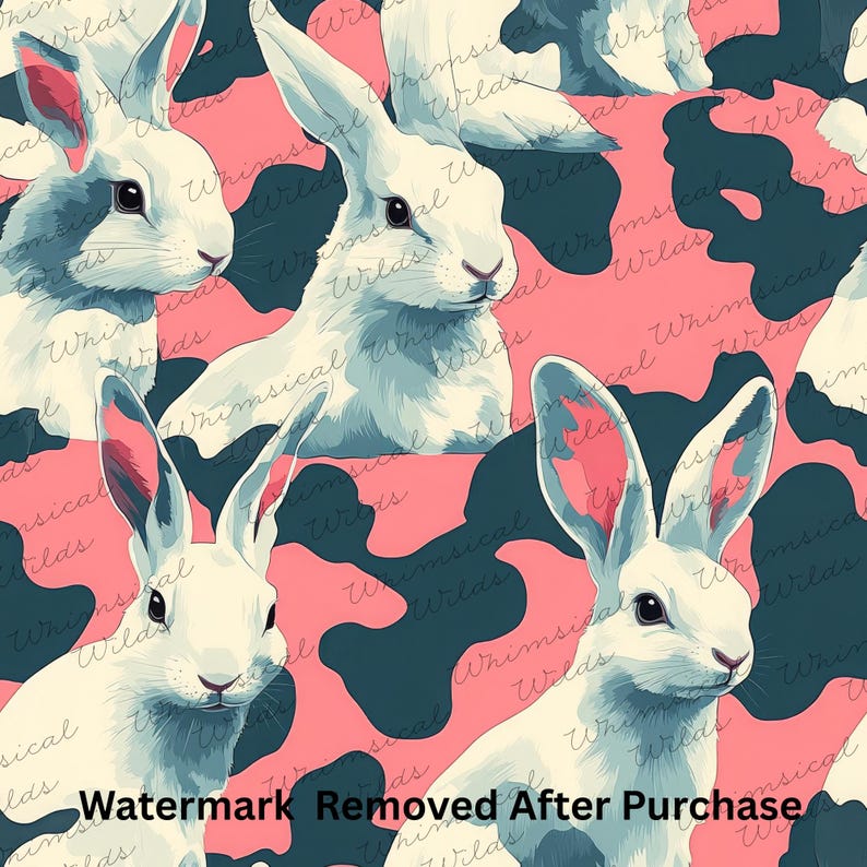 What Bunny Rabbit Camaflouges Pink Camo With Bunnies Seamless Digital Paper - Easter Bunny Camouflage ...