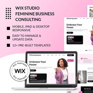 Wix Website Template, Wix Business Theme, Creative Wix Theme, Wix Website Template for Coach, Wix Shop, Consulting Wix Studio Theme