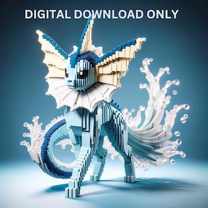 Vaporeon Brick Digital Print