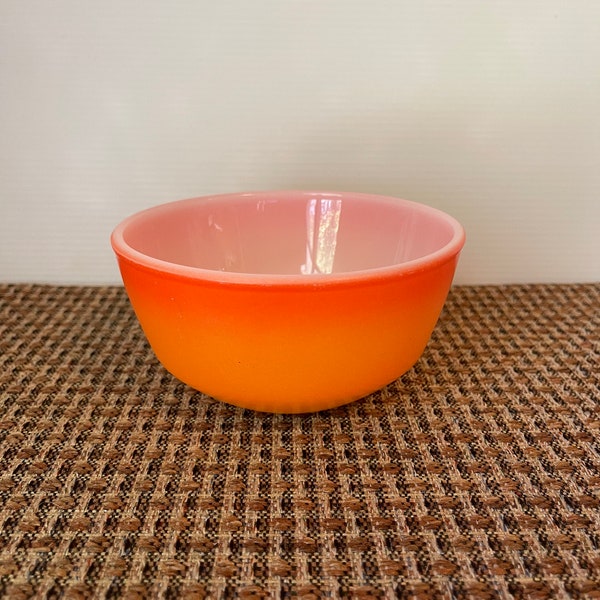 Vintage 1950's Fire King Anchor Hocking Bowl Ombre Red Orange