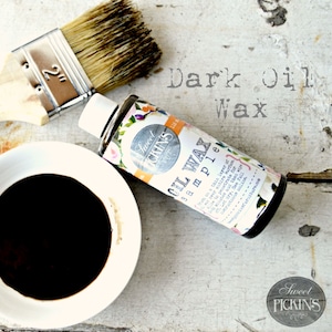 Sweet Pickins Dark Oil Wax All Natural Food Safe Finishing Wax in 4oz Pint Quart FREE SHIPPING on Orders over 150 Top Coat