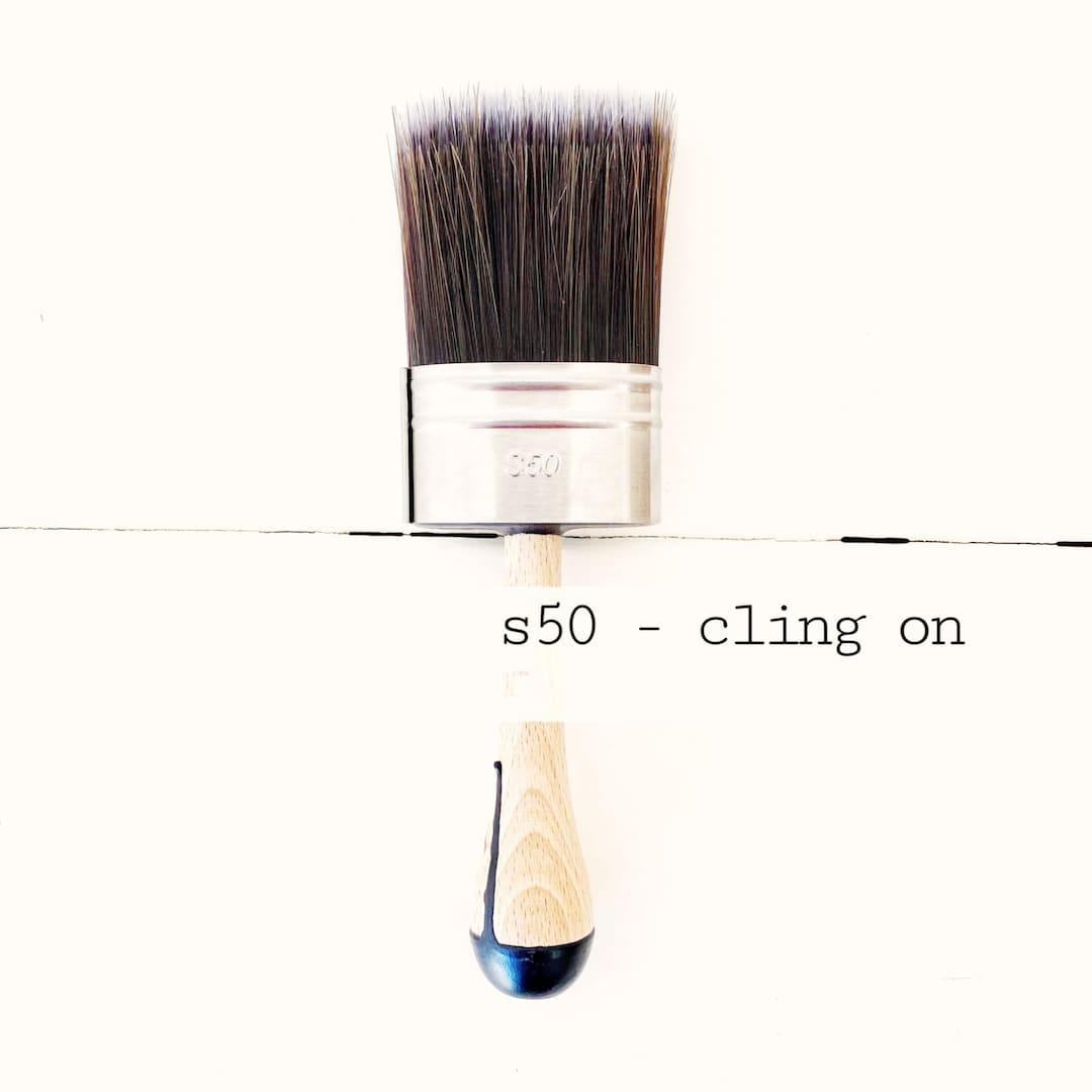 S50 Cling On Large Oval Short Handle Brush for Painting Milk Paint