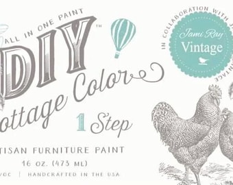 Cottage Colors DIY Paint by Debi's Design Diary in 8oz Sample Size, Pint in all 50 Colors Paint with a Built in Top Coat