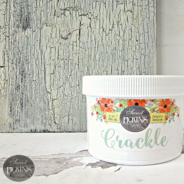 Sweet Pickins Crackle All Natural Food Safe Finish in 8oz FREE SHIPPING Orders over 150 Environmentally Friendly for Aged Distressed Paint