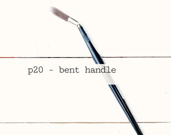 P20 Cling On! Small Bent Handle Brush for Painting Milk Paint other Paints & Finishes .75"W FREE SHIPPING Orders over 150 Synthetic Bristle