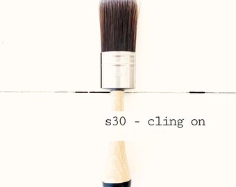 S30 Cling On! Small Oval Short Handle Brush for Painting Milk Paint & Paints Finishes 1.25" FREE SHIPPING Orders over 150 Synthetic Bristle