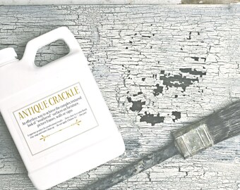 Antique Crackle All Natural Food Safe Finish in Pint Quart FREE SHIPPING Orders over 150 Environmentally Friendly for Aged Distressed Paint