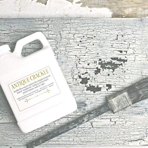 Antique Crackle All Natural Food Safe Finish in Pint Quart FREE SHIPPING Orders over 150 Environmentally Friendly for Aged Distressed Paint