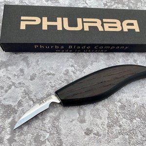 Chip carving knife, wood carving tools, hand forged from carbon steel, sculptural detailed cutting knife, gift for him, geometric carving