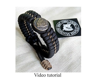Instruction for the weaving paracord bracelet. Make your own. DIY gift. Tutorials weaving. (1 PDF)