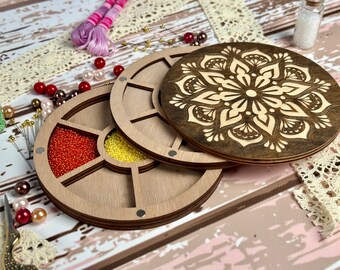 Seed Bead Organizer: Wooden Beading Board, Craft Storage