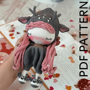 Crochet Pattern Deer Doll (Amigurumi tutorial PDF file). Crochet Pattern Amigurumi Deer Doll. Cute Crochet Tutorial for Beginners