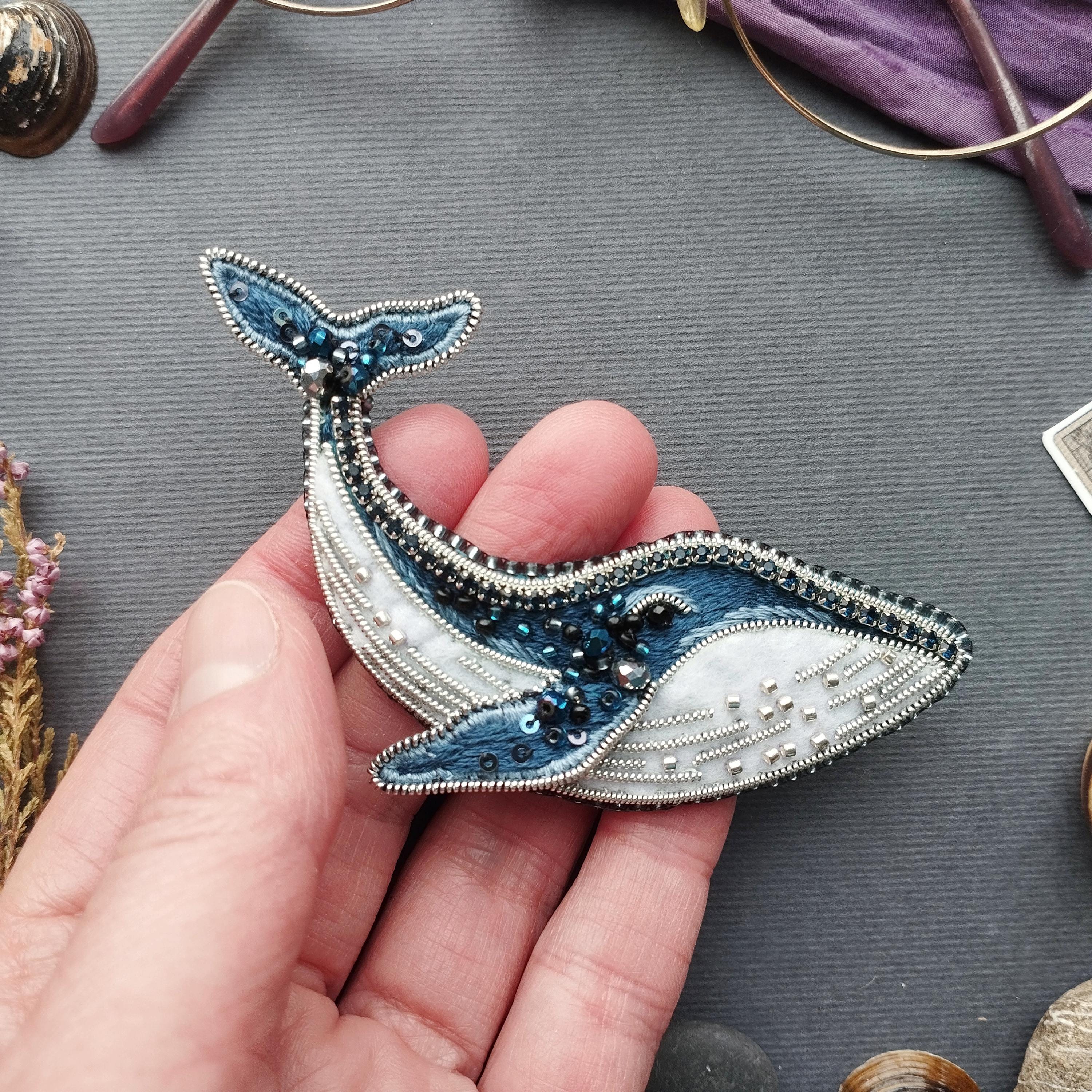 海の生き物ビーズ刺繍キット5点セット：DIYマリンブローチ - Etsy 日本