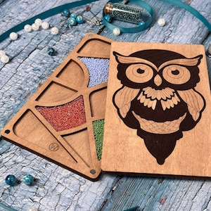 Personalizable Wooden Beading Board: Seed Bead Organizer, Jewelry Making Tool