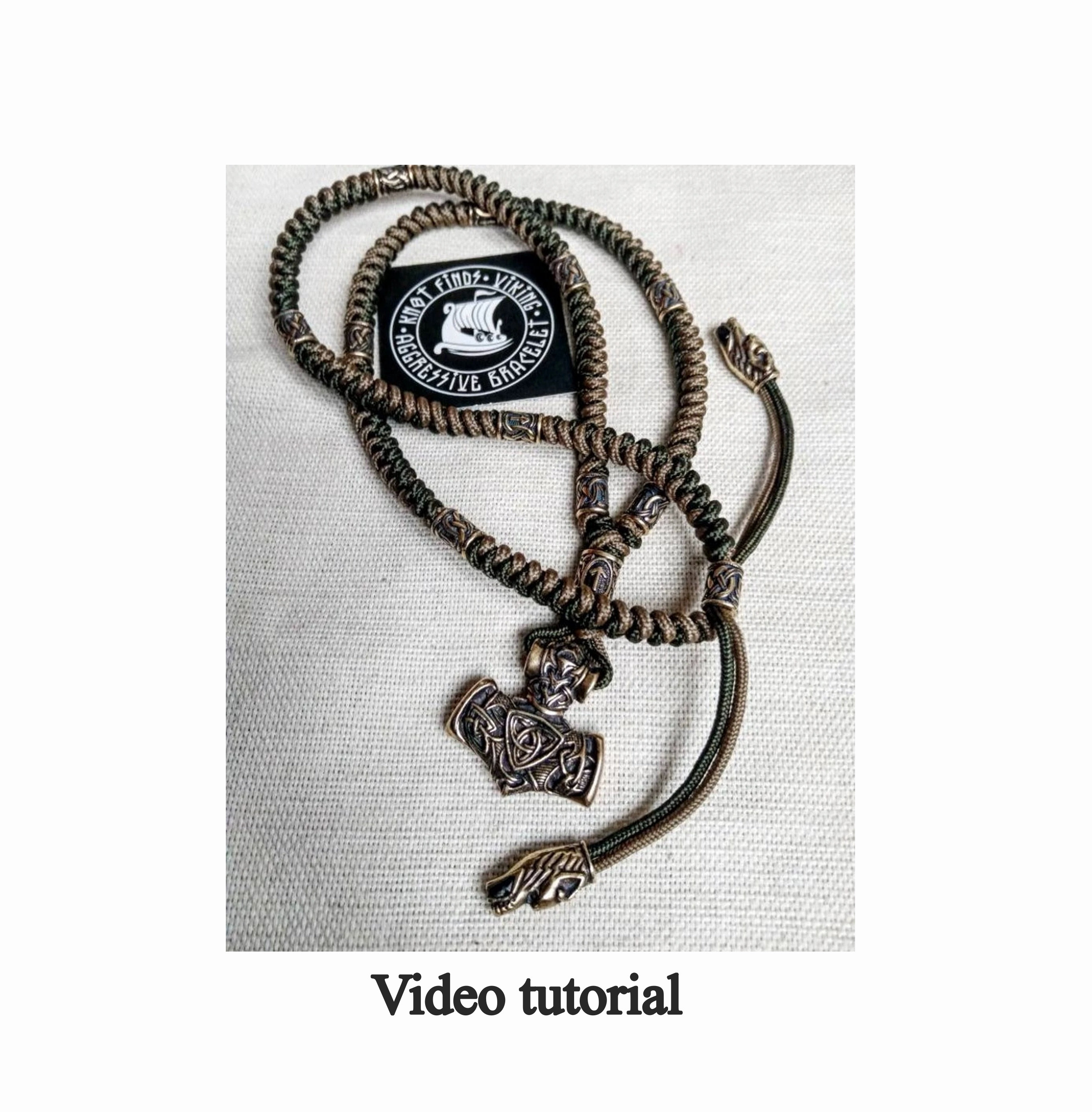 Instruction for the weaving paracord necklace. Make your own. DIY gift. Tutorials weaving. (1 PDF)