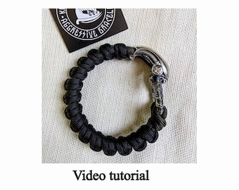 Instruction for the weaving paracord bracelet. Make your own. DIY gift. Tutorials weaving. (1 PDF)