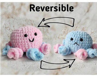 Reversible Crochet Octopus Pattern: Amigurumi Toy Tutorial (PDF & Video)