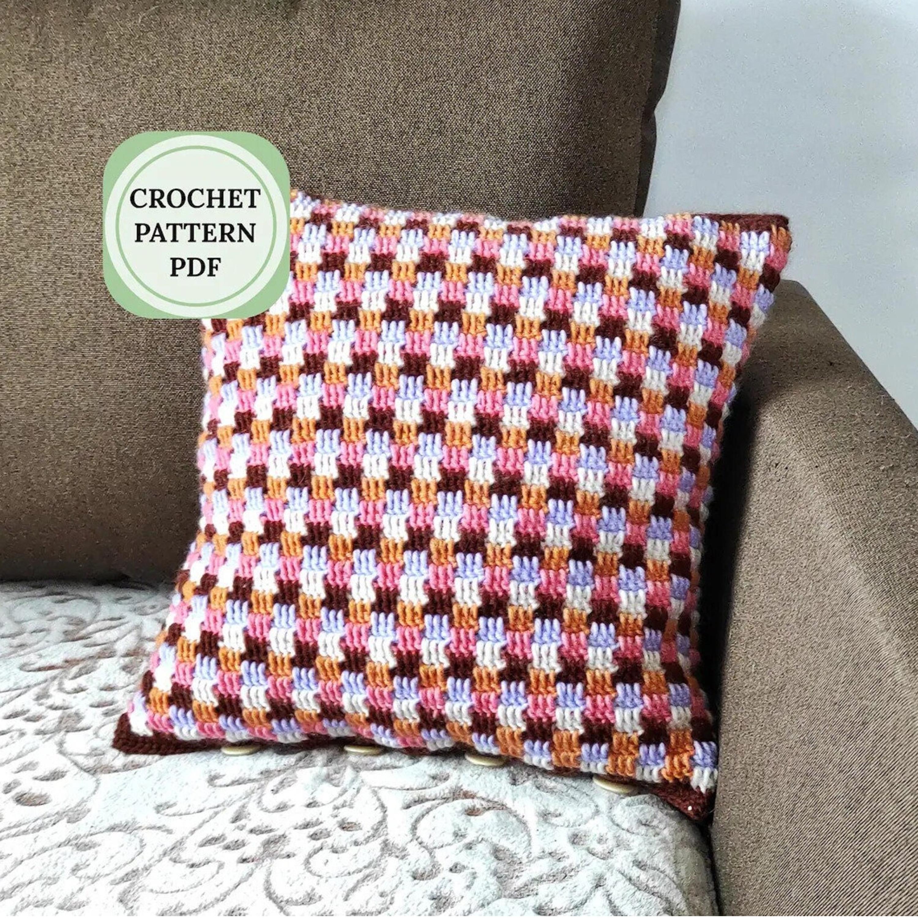 Easy Crochet Pillow Pattern, Cushion Tutorial (PDF) - Etsy