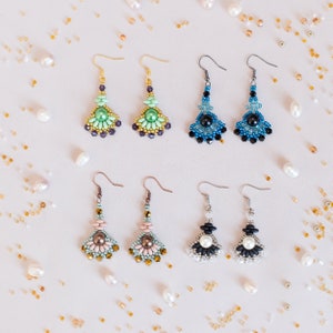 DIY Beaded Dangle Earrings Kit: Adult Craft Jewelry Making