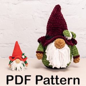 Crochet Christmas Gnome Pattern: Amigurumi Tutorial for Beginners (PDF)