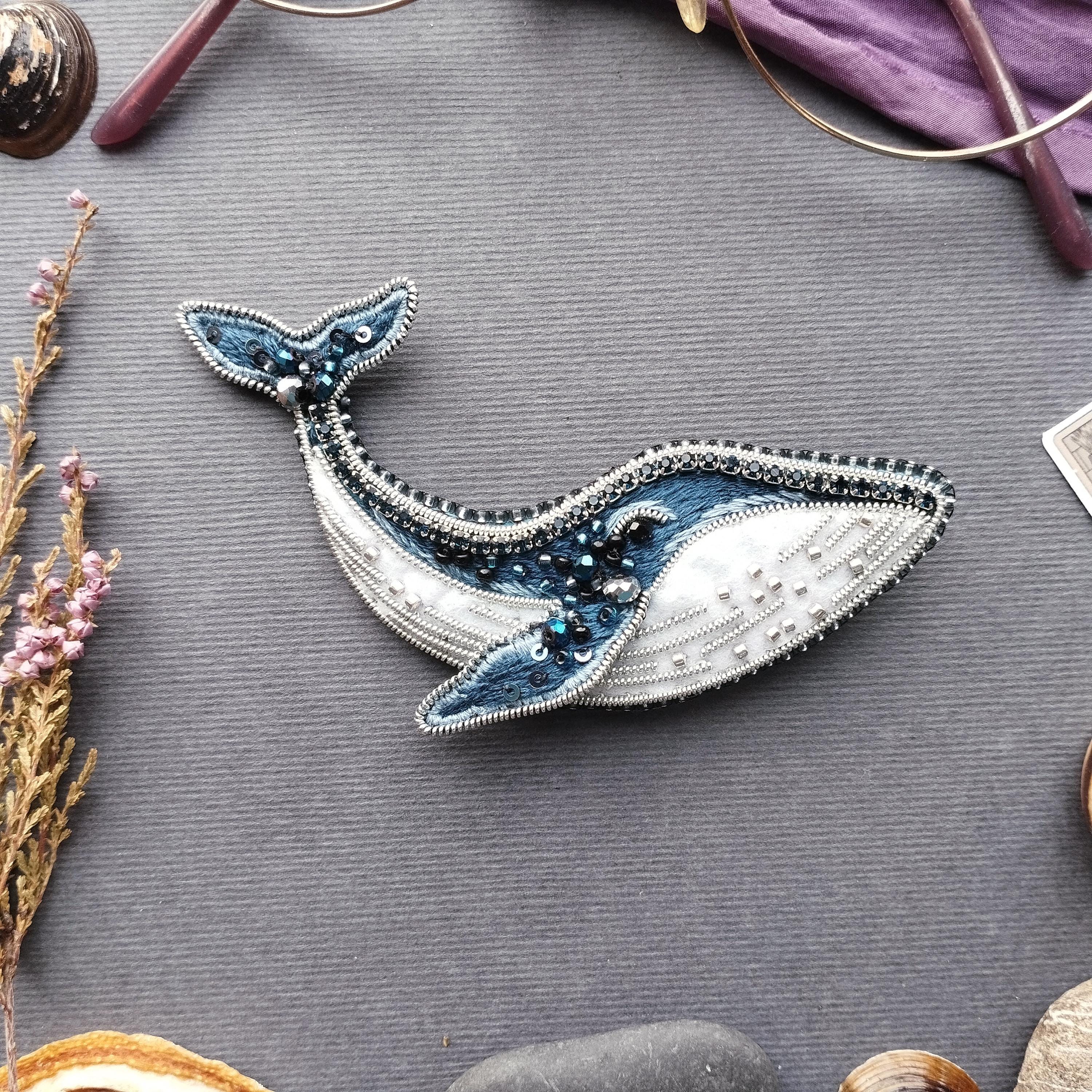 海の生き物ビーズ刺繍キット5点セット：DIYマリンブローチ - Etsy 日本