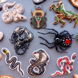 Bereit zu Halloween Schlange Spinne Skorpion Brosche, Gothic Statement Schmuck zu tragen