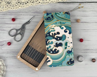 Wooden Magnetic Needle Holder: Sewing Craft Organizer