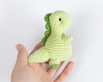 Light Green Dinosaur Amigurumi Crochet Kit: Beginner DIY Craft