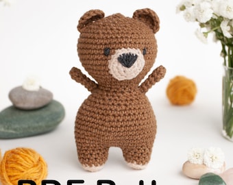 Crochet Teddy Bear Pattern, Amigurumi Tutorial (PDF File)