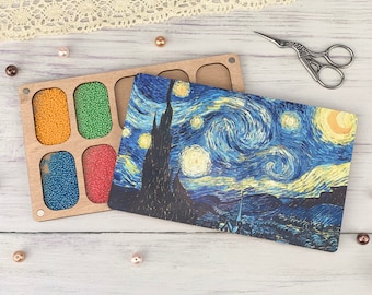 Seed Bead Organizer: Wooden Craft Sorting Tray