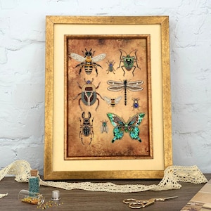 a picture of a group of bugs in a frame