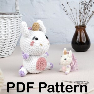 Crochet Pattern Unicorn (Amigurumi tutorial PDF file). Crochet Pattern Amigurumi Unicorn. Cute Crochet Tutorial for Beginners