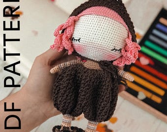 Patrón de oso de crochet: Amigurumi Sleepy (Patrón PDF)