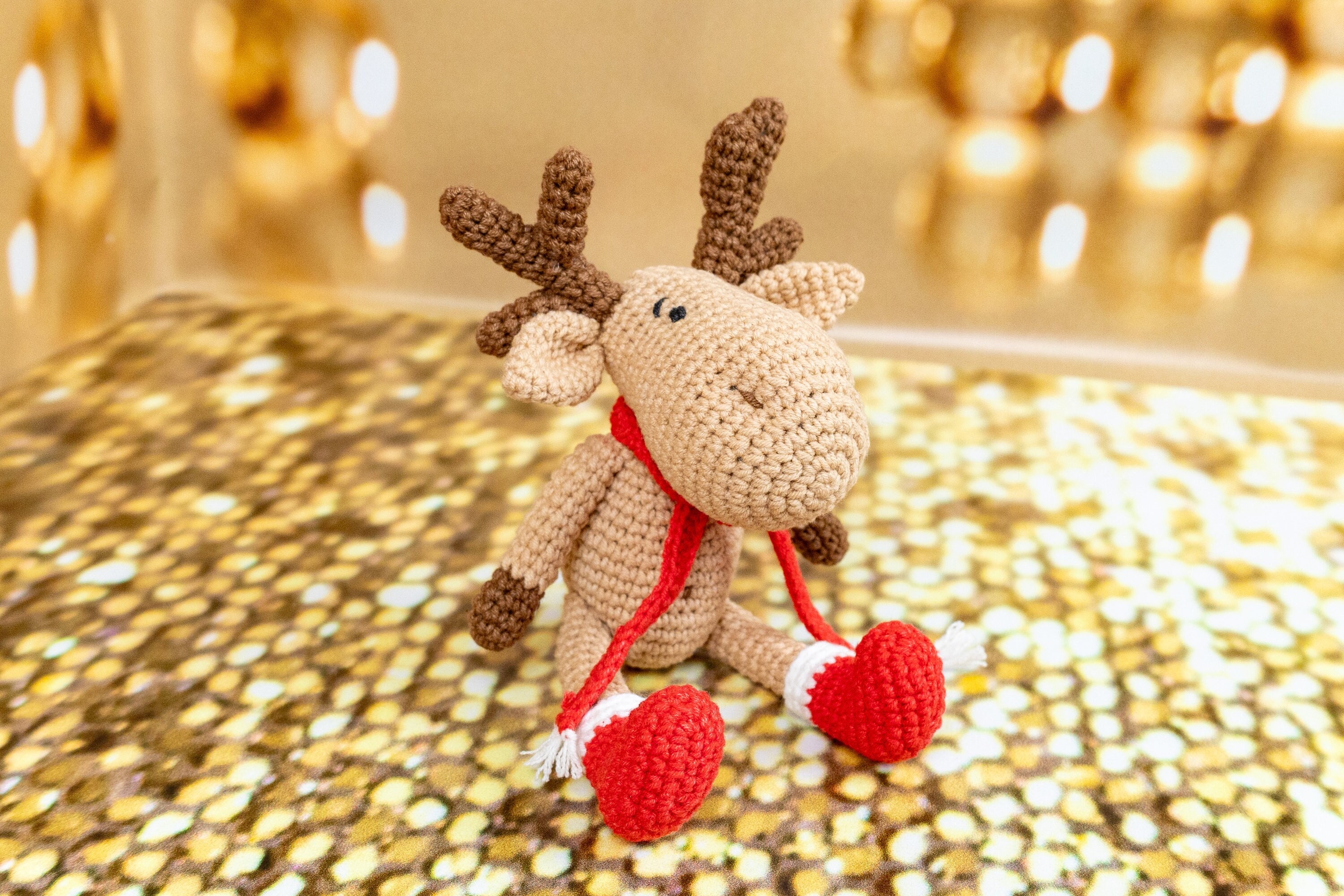 Kit Crochet Débutant Noël - Pain D’épice En Laine, Avec Crochet, Fil, Accessoires Et Tutoriel Vidéo, DIY Relaxant Pour Adultes - 8