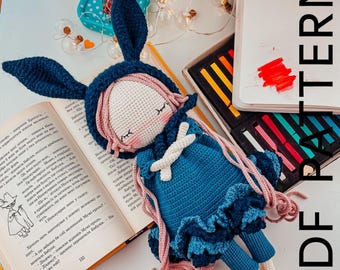Crochet Bunny Doll Pattern: Amigurumi Toy Tutorial (PDF Pattern)