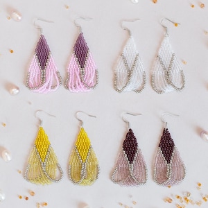 DIY Mosaic Beaded Dangle Earrings Kit: Adult Craft